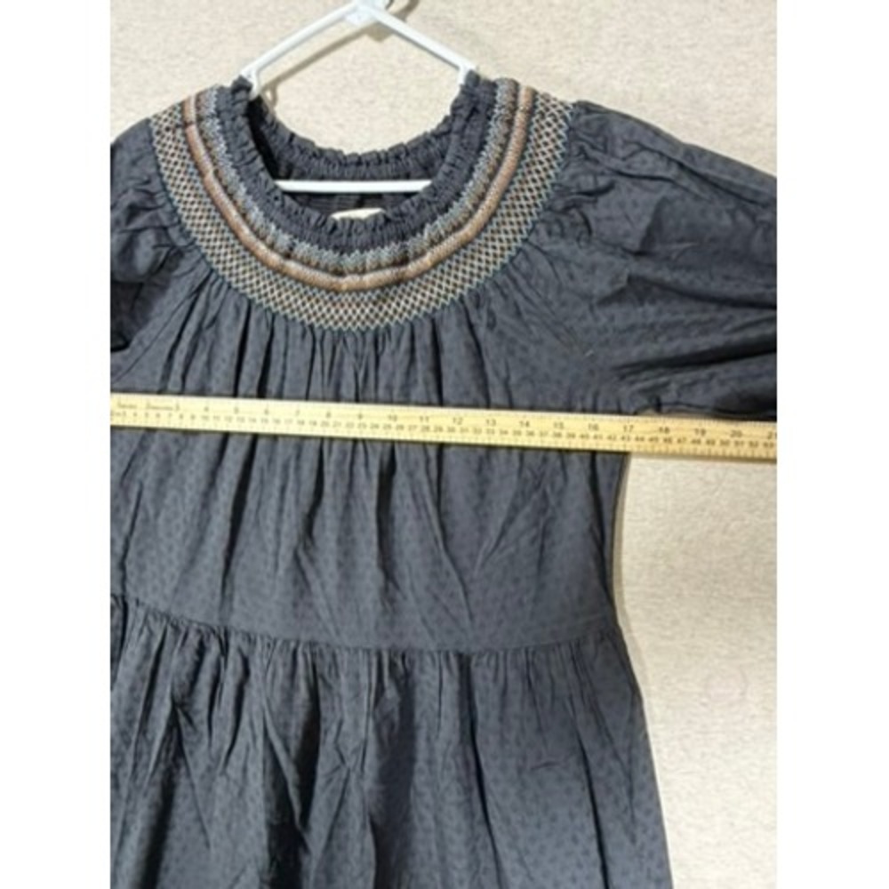 Universal Thread Maxi Dress Womens Small Grey New Boho Smocked Embroidered - Picture 3 of 8